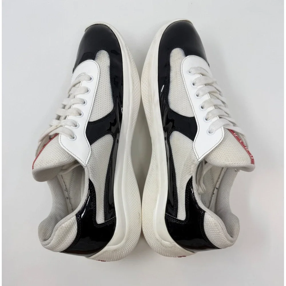 Prada Americas Cup Sneaker White/Black Size 11.5 US 10.5 UK